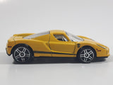 2011 Hot Wheels Night Burnerz Enzo Ferrari Yellow Die Cast Toy Super Car Vehicle