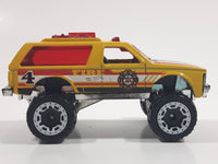 2016 Hot Wheels HW Rescue Blazer 4x4 Yellow Die Cast Toy Car SUV Vehicle