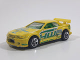 2004 Hot Wheels Truckin' Transporters Nissan Skyline Yellow Die Cast Toy Car Vehicle