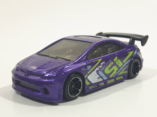 2010 Hot Wheels Hot Tunerz 2006 Honda Civic SI Purple Die Cast Toy Car Vehicle