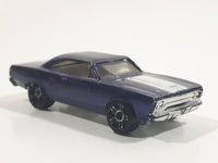 2005 Hot Wheels Muscle Mania '70 Roadrunner Dark Purple Die Cast Toy Muscle Car Vehicle