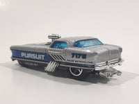 2002 Hot Wheels Metrorail 1950s Nash Metropolitan Silver 7175 Police Pursuit Cop Car Die Cast Toy Car Hot Rod Vehicle