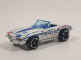 2012 Hot Wheels Main Street '65 Corvette Convertible White Die Cast Toy Car Vehicle