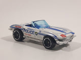 2012 Hot Wheels Main Street '65 Corvette Convertible White Die Cast Toy Car Vehicle