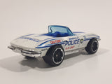 2012 Hot Wheels Main Street '65 Corvette Convertible White Die Cast Toy Car Vehicle