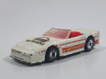 1993 Hot Wheels Custom Corvette Convertible White Die Cast Toy Car Vehicle