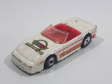 1993 Hot Wheels Custom Corvette Convertible White Die Cast Toy Car Vehicle