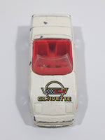 1993 Hot Wheels Custom Corvette Convertible White Die Cast Toy Car Vehicle