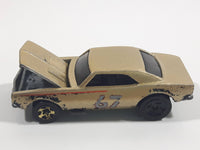 2008 Hot Wheels General Motors 1967 Camaro Metalflake Gold Die Cast Toy Car Vehicle w/ Opening Hood