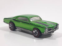 2006 Hot Wheels Classics 2 '67 Pontiac GTO Spectraflame Green Die Cast Toy Muscle Car Vehicle Red Line Wheels