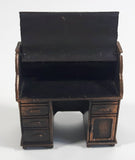 Vintage 1975 Durham Industries Holly Hobbie "Old Fashioned Collectors Miniatures" No. 11 Die Cast Metal Antique Roll Top Desk That Opens