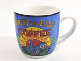 Bright And Early Coffee Blue and White Ceramic Coffee Mug Cup