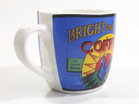 Bright And Early Coffee Blue and White Ceramic Coffee Mug Cup