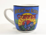 Bright And Early Coffee Blue and White Ceramic Coffee Mug Cup