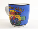 Bright And Early Coffee Blue and White Ceramic Coffee Mug Cup