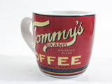 Tommy's Brand Balanced Blend Coffee Red Ceramic Coffee Mug Cup