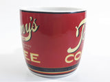 Tommy's Brand Balanced Blend Coffee Red Ceramic Coffee Mug Cup