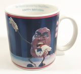 1987 Applause The California Raisins "Bet You're Wondering How I Knew... Happy Birthday" Ceramic Coffee Mug Cup