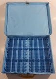 Vintage 1970 Lesney Matchbox Super Fast Light Blue 48 Car Collector's Carrying Case with Yellow BMC Pininfarina Graphics - Missing 2 Trays