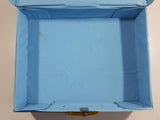 Vintage 1970 Lesney Matchbox Super Fast Light Blue 48 Car Collector's Carrying Case with Yellow BMC Pininfarina Graphics - Missing 2 Trays