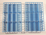 Vintage 1970 Lesney Matchbox Super Fast Light Blue 48 Car Collector's Carrying Case with Yellow BMC Pininfarina Graphics - Missing 2 Trays
