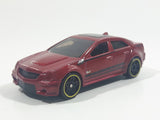 2013 Hot Wheels HW Showroom Asphalt Assault '09 Cadillac CTS-V Metallic Maroon Die Cast Toy Luxury Car Vehicle