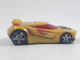 2008 Hot Wheels Triple Stunt Starter Set Chicane Yellow Gold Die Cast Toy Race Car Vehicle