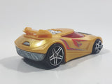 2008 Hot Wheels Triple Stunt Starter Set Chicane Yellow Gold Die Cast Toy Race Car Vehicle