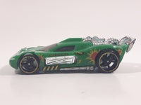 2012 Hot Wheels Spine Busters Green Die Cast Toy Car Vehicle