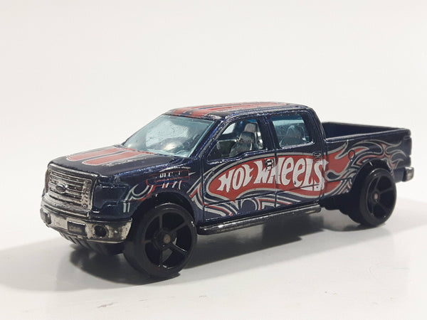 2009 Hot Wheels 2009 Ford F-150 Truck Dark Blue Die Cast Toy Car Vehicle