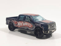 2009 Hot Wheels 2009 Ford F-150 Truck Dark Blue Die Cast Toy Car Vehicle