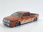 2007 Hot Wheels Hot Trucks Nissan Titan Metaflake Orange Die Cast Toy Lowrider Truck Vehicle