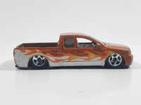 2007 Hot Wheels Hot Trucks Nissan Titan Metaflake Orange Die Cast Toy Lowrider Truck Vehicle