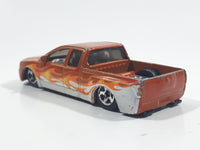 2007 Hot Wheels Hot Trucks Nissan Titan Metaflake Orange Die Cast Toy Lowrider Truck Vehicle