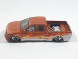 2007 Hot Wheels Hot Trucks Nissan Titan Metaflake Orange Die Cast Toy Lowrider Truck Vehicle