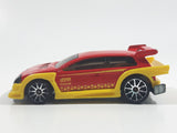 2010 Hot Wheels Hot Tunerz Flight 03 Red with Yellow Trim Die Cast Toy Car Vehicle