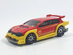 2010 Hot Wheels Hot Tunerz Flight 03 Red with Yellow Trim Die Cast Toy Car Vehicle