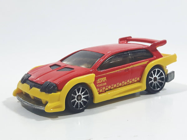 2010 Hot Wheels Hot Tunerz Flight 03 Red with Yellow Trim Die Cast Toy Car Vehicle