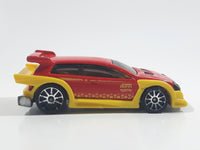 2010 Hot Wheels Hot Tunerz Flight 03 Red with Yellow Trim Die Cast Toy Car Vehicle