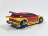 2010 Hot Wheels Hot Tunerz Flight 03 Red with Yellow Trim Die Cast Toy Car Vehicle