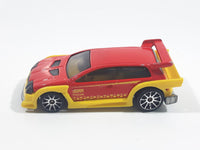 2010 Hot Wheels Hot Tunerz Flight 03 Red with Yellow Trim Die Cast Toy Car Vehicle