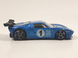 2009 Hot Wheels Ford GT LM Satin Blue Die Cast Toy Car Vehicle