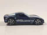 2011 Hot Wheels HW Main Street Corvette C6 Blue Die Cast Toy Car Vehicle