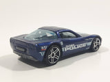 2011 Hot Wheels HW Main Street Corvette C6 Blue Die Cast Toy Car Vehicle