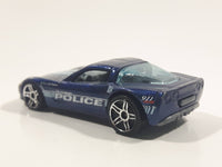 2011 Hot Wheels HW Main Street Corvette C6 Blue Die Cast Toy Car Vehicle