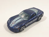 2011 Hot Wheels HW Main Street Corvette C6 Blue Die Cast Toy Car Vehicle