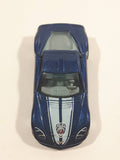 2011 Hot Wheels HW Main Street Corvette C6 Blue Die Cast Toy Car Vehicle