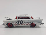 2008 Hot Wheels Team: Engine Revealers '57 Chevy Bel Air Pearl White Die Cast Toy Classic Car Vehicle with Opening Hood