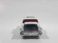 2008 Hot Wheels Team: Engine Revealers '57 Chevy Bel Air Pearl White Die Cast Toy Classic Car Vehicle with Opening Hood