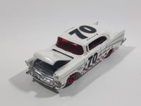 2008 Hot Wheels Team: Engine Revealers '57 Chevy Bel Air Pearl White Die Cast Toy Classic Car Vehicle with Opening Hood